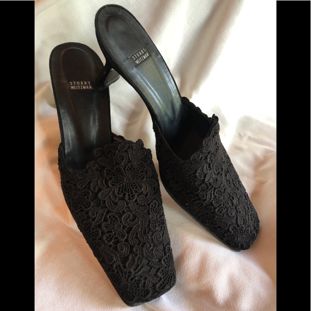 Rare Stuart Weitzman Crochet Patent Leather Heels Vintage 90’s